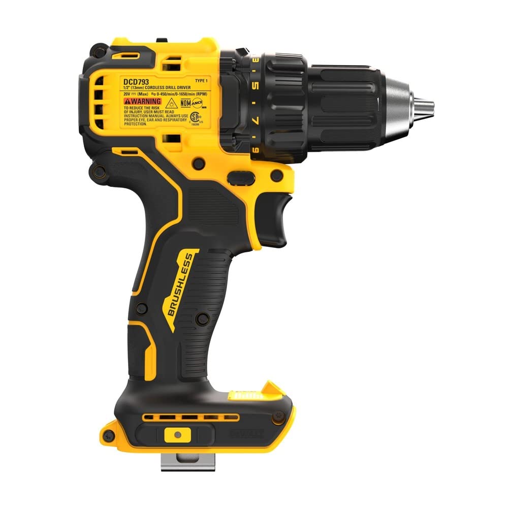 Dewalt DCD793B 20V MAX Brushless 1/2 in. Cordless Compact Drill Driver (Tool Only)