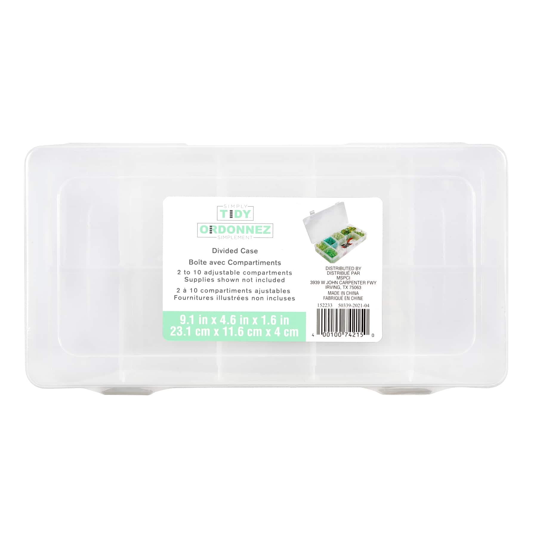 Simply Tidy Bead Storage Box with Adjustable Compartments by Bead Landing™