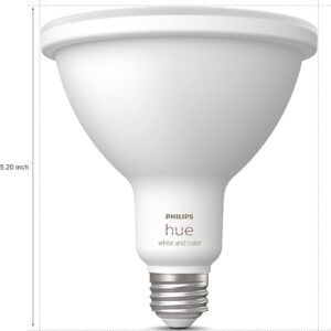 Philips Hue White and Color Ambiance PAR38 Outdoor Spotlight, Two-Pack, Requires Hue Bridge, Compatible with Alexa, Apple HomeKit and Google Assistant