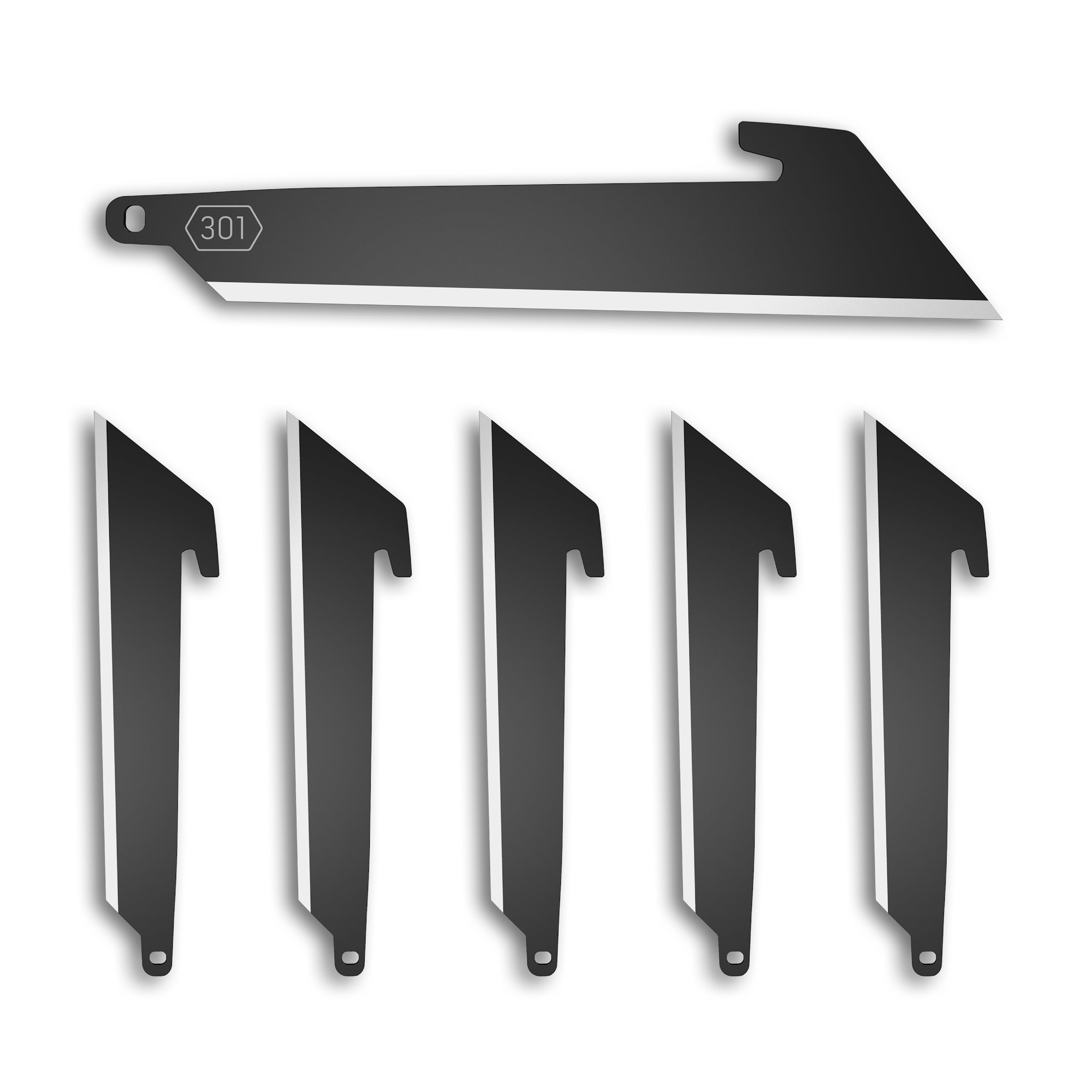 OUTDOOR EDGE RazorSafe 3" Black Utility | 6 Pack of Black EDC Utility Blades | Compatible 3" Razor Blade Knives | Perfect for Work & Everyday Carry