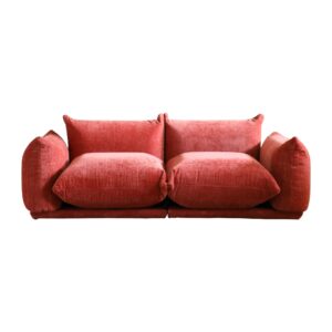 TIFLON Modular Sectional Sofa,77.16inch Minimalist Sofa Couch,Convertible Couch, Lovesofa Chenilleyarn 2 Seat Modern Living Room Sofa Sets for Office House-Red