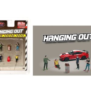 American Diorama Hanging Out 1:64 Metal Figures Set AD-76514MJ, for All 1:64 die cast Vehicle Display and Diorama