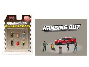 american diorama hanging out 1:64 metal figures set ad-76514mj, for all 1:64 die cast vehicle display and diorama