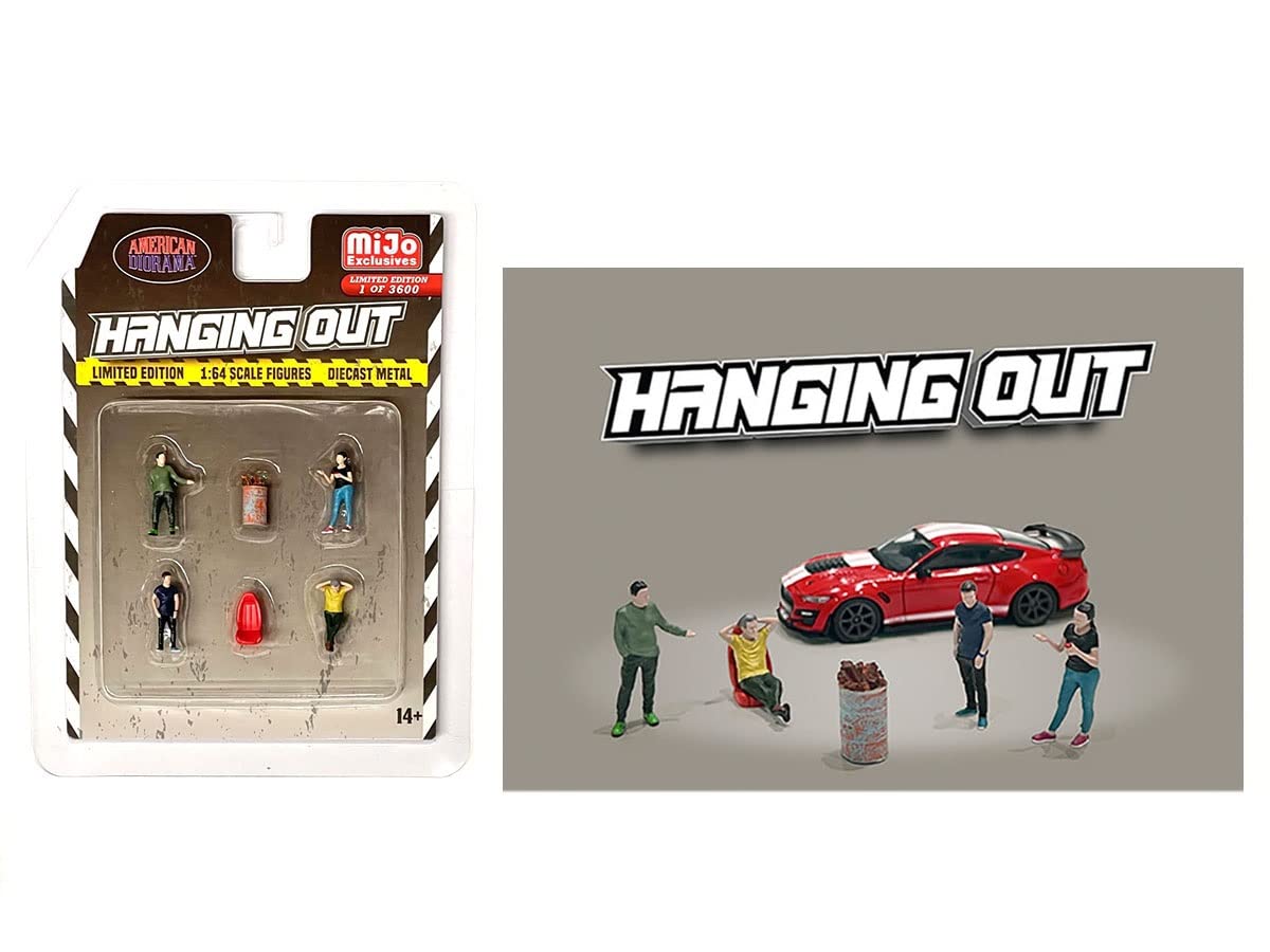 American Diorama Hanging Out 1:64 Metal Figures Set AD-76514MJ, for All 1:64 die cast Vehicle Display and Diorama