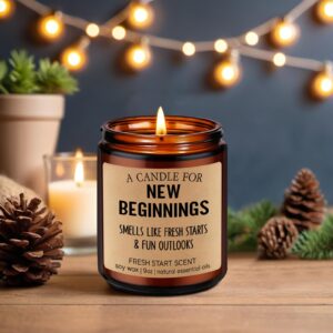 GSPY Candles, New Beginnings Gifts for Women, Men - New Job Gifts, Divorce Gifts, Breakup Gifts, New Year Gifts - Funny New Home, Congratulations, Going Away, Christmas, New Relationship Gifts