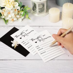 Fainne 50 Pcs Lily Share a Memory Cards with Celebration of Life Box Funeral Advice Cards Thank You Sympathy Holder Box Decor for Guest Funerals Memorial Service Farewell Remembrance Party Supplies