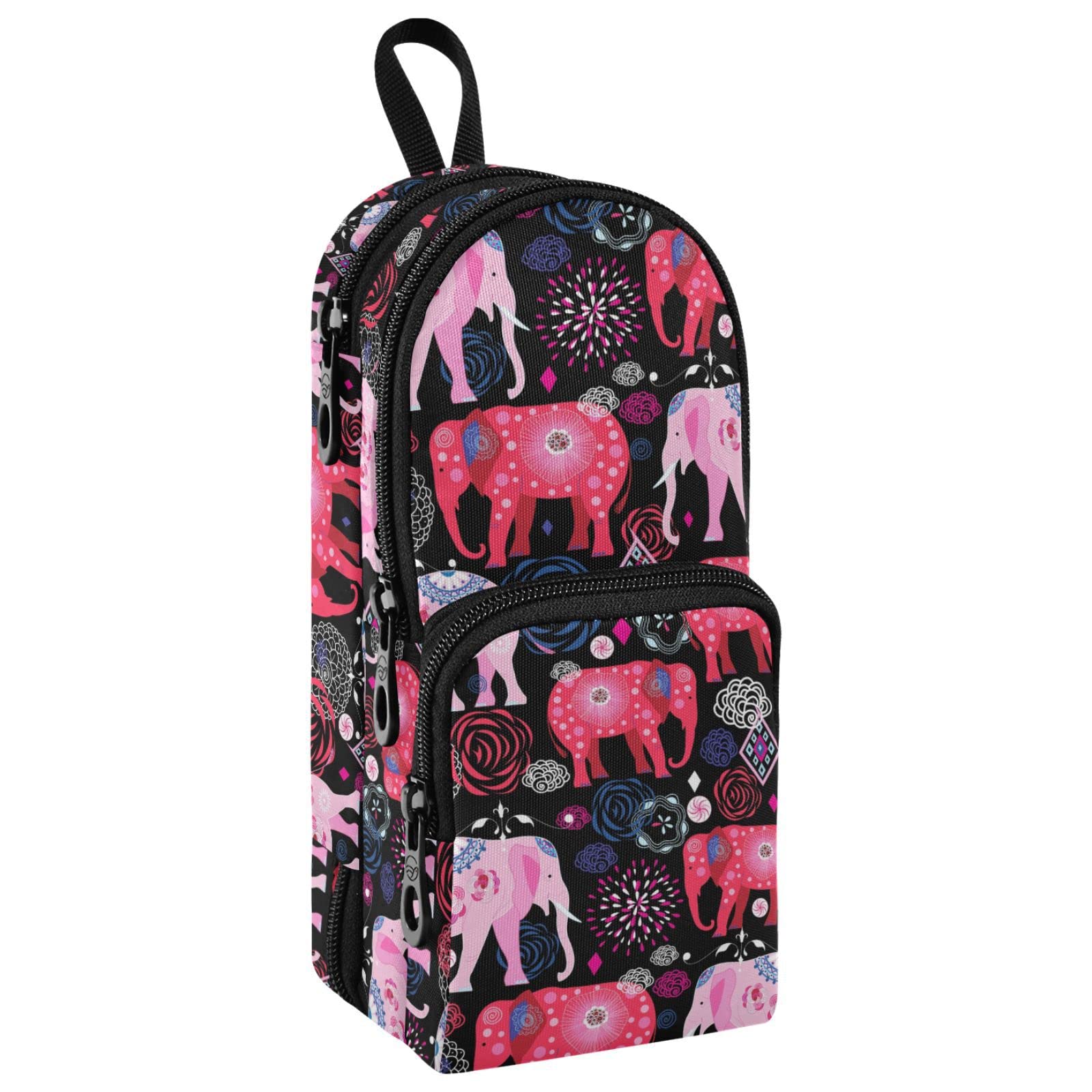 Elephants Pencil Case Big Capacity Pencil Pouch for Girls Boys Large Storage Pen Case for Middle High School College Office Student Women Adult Teen