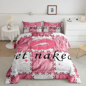 feelyou cuw fur kids comforter set get naked bedding set for boys teens decor kiss printed comforter pink cowgirl plaid grid duvet set 2pcs twin size boys