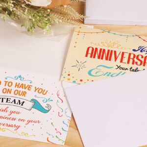 72Sets Employee Anniversary Cards Business Employee Thank You Cards Encouragement Work Team Greeting Cards 6 Different Design Card Notecards Staff Appreciation Anniversary Cards including 36Pcs