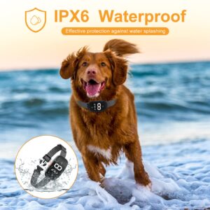 Anti Dog Bark Collar, Training & Behavior Aids, Ipx6 Waterproof and Rechargeable Smart Electric No Bark Collar with Adjustable Sensitivity for Large Medium Small Dogs