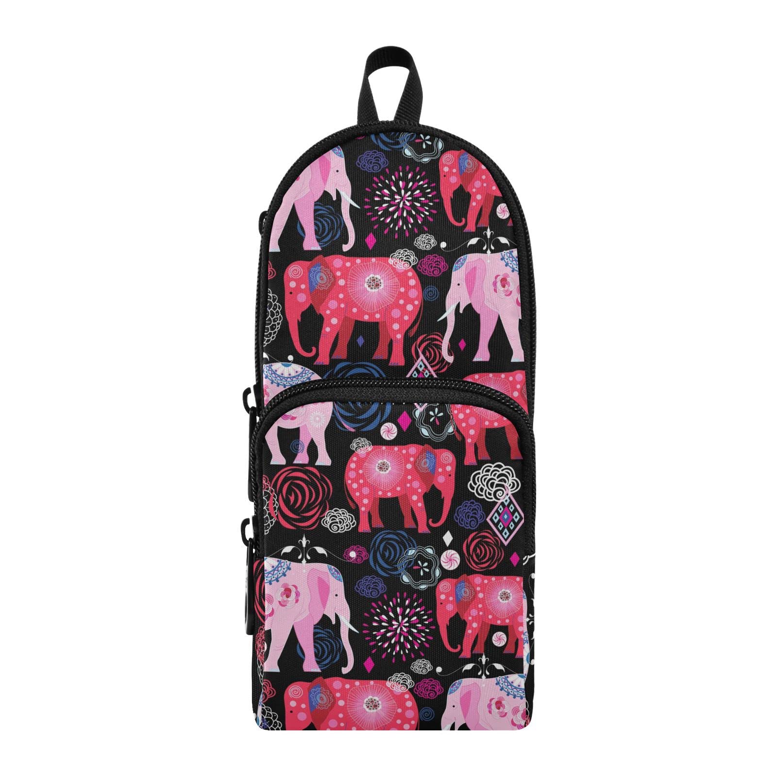 Elephants Pencil Case Big Capacity Pencil Pouch for Girls Boys Large Storage Pen Case for Middle High School College Office Student Women Adult Teen