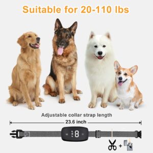 Anti Dog Bark Collar, Training & Behavior Aids, Ipx6 Waterproof and Rechargeable Smart Electric No Bark Collar with Adjustable Sensitivity for Large Medium Small Dogs