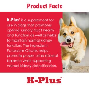 K-Plus Potassium Gluconate Renal Gel Plus Cranberry and EPA for Dogs and Cats - Veterinarian Approved Renal Supplement - Supports Potassium Balance -(3 Pack)