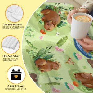 Cabybara Blanket | Ultra-Soft Cute Capybara Flannel Blanket for Boys Girls | Plush Cozy Warm Funny Animal Throw Blanket | Funny Gift for Animal Lover | 40"x50" Cabybara Lover Gift Blanket for Kids