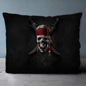 NICHIYOBI Caribbean Pirate Movie Jack Duvet Cover Set 3D Bedding Comforter Cover 3 Pcs (1 Duvet Cover+2 Pillowcases) Bedding Set (11,King-104x90in+20x30in*2)