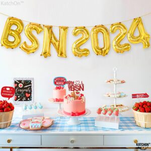 KatchOn, Gold BSN Balloons Letters 2024-16 Inch, Congrats Nurse Banner | Nursing Graduation Party Supplies 2024 | BSN Nurse Balloons 2024 for BSN Graduation Decoration | Nurse Graduation Decorations