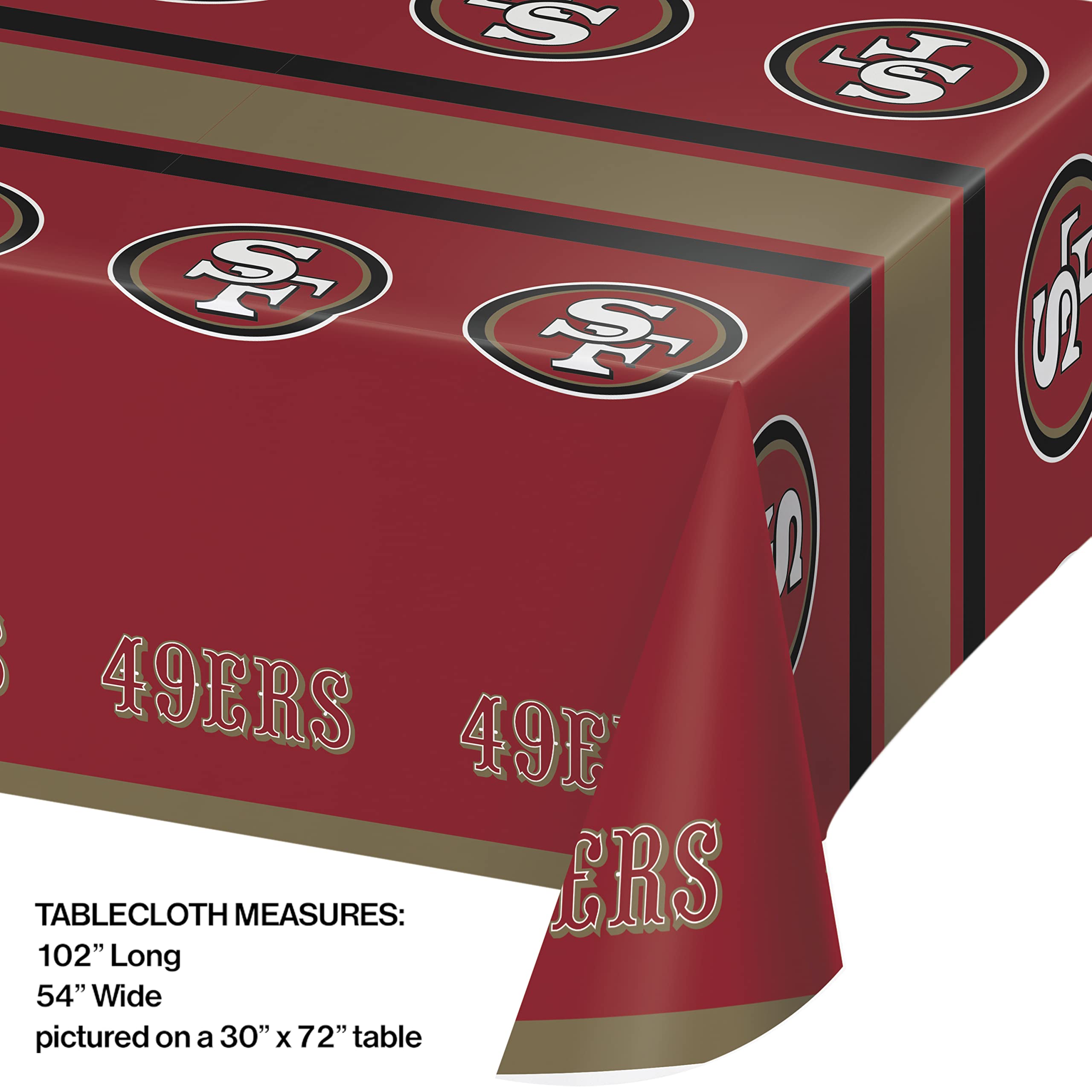 Trendware San Francisco 49ers Plastic Tablecloths, 3 ct