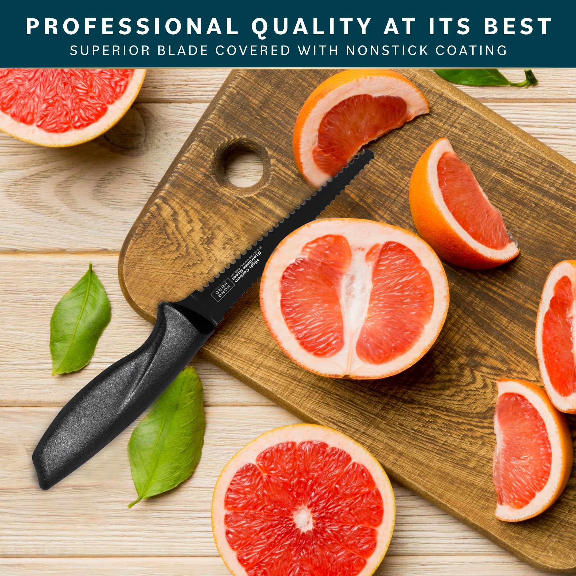 Home Hero 2 Pcs Grapefruit Knife with Sheath - High Carbon Stainless Steel Chopping Knife with Ergonomic Handle - Razor-Sharp Multi-Purpose Kitchen Knife for Chopping Vegetable and Cooking