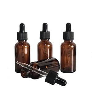 BEGIKET 12 Pack 1oz Amber Glass Dropper Bottles 1oz Tincture Bottle with Eye Droppers 30ml Dropper Bottles for Essential Oils,Leak Proof Travel Bottles-2 Funnels & 2 Long Pipettes and 12 Labels