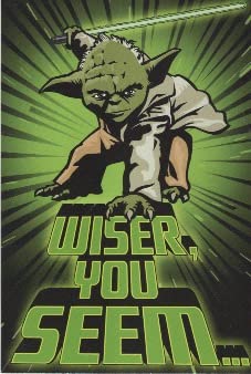 Heartline Star Wars Yoda Happy Birthday Card - Wiser, You Seem... Stronger Your Life Force... More Awesome Your Powers!