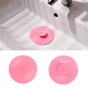 Kitchen Rubber Bath Tub Sink Floor Drain Plug Kitchen Laundry Water Stopper Tool Laundry Bathroom Sink andAmp; Bathtub Accessories - (Color: Rose)