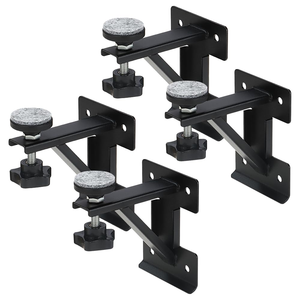 A-KARCK Undermount Sink Brackets for Narrow Cabinet, Sink Repair Kit with Black Coating Prevent Rust, 13 GA Steel Effectively Share Sink Weight(4 PCS)