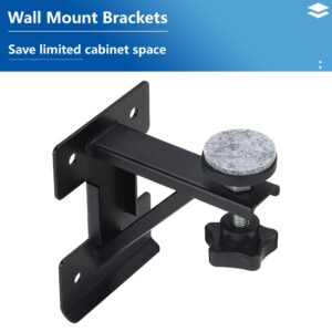 A-KARCK Undermount Sink Brackets for Narrow Cabinet, Sink Repair Kit with Black Coating Prevent Rust, 13 GA Steel Effectively Share Sink Weight(4 PCS)