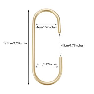 Faotup Aluminium Alloy C-Shape Hooks for Hanging Clothes Heavy Duty Clothes Hooks Closet Accessories Gold(Pack of 4)