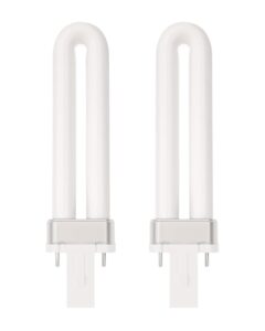 dichroma 7w replacement bulb compatible with black and decker model bdpc941 and other 7w indoor outdoor mosquito lamps with 2-pin base, 2 pack