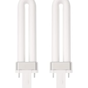 Dichroma 7W Replacement Bulb Compatible with BLACK and DECKER Model BDPC941 and other 7W Indoor Outdoor Mosquito Lamps with 2-Pin Base, 2 Pack