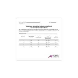 School Health - HRR Color Screening Book, Screen for Protan, Deutan, and Tritan (Red, Green, Blue and Yellow) Color Vision Deficiencies