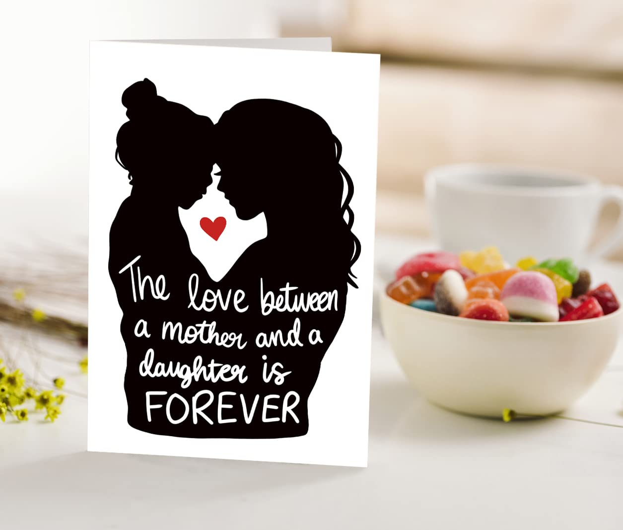 WLWLGLUCK Mothers Day Card From Daughter, Birthday Card for Mom, Mom Gifts for Mothers Day, Birthday Gift for Mother, Happy Mother's Day Card, Happy Birthday Card from Daughter, Holiday Card for Mom