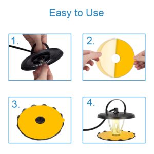 12 Pcs Flea Trap Refill Discs 6" Replacement Glue Boards with Hole for Flea Traps for Inside Your Home, Sticky Pads for Fleas, Bugs, Flies, Mosquitos, etc