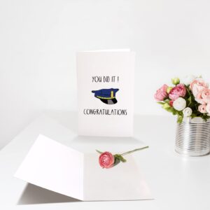 Police Greeting Card, Police Graduation Card, Officer Congratulations Card, Policeman Promotion Card, You Did It