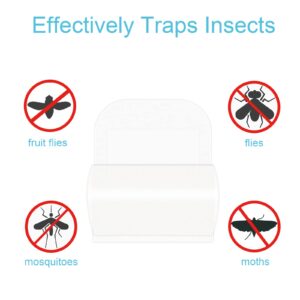 12 Pcs Refill Glue Pads Compatible with Bug md No Fly Zone Bug Zapper, Sticky Pads for Bug Catcher Plug in Fly Traps Indoor Insect Trap