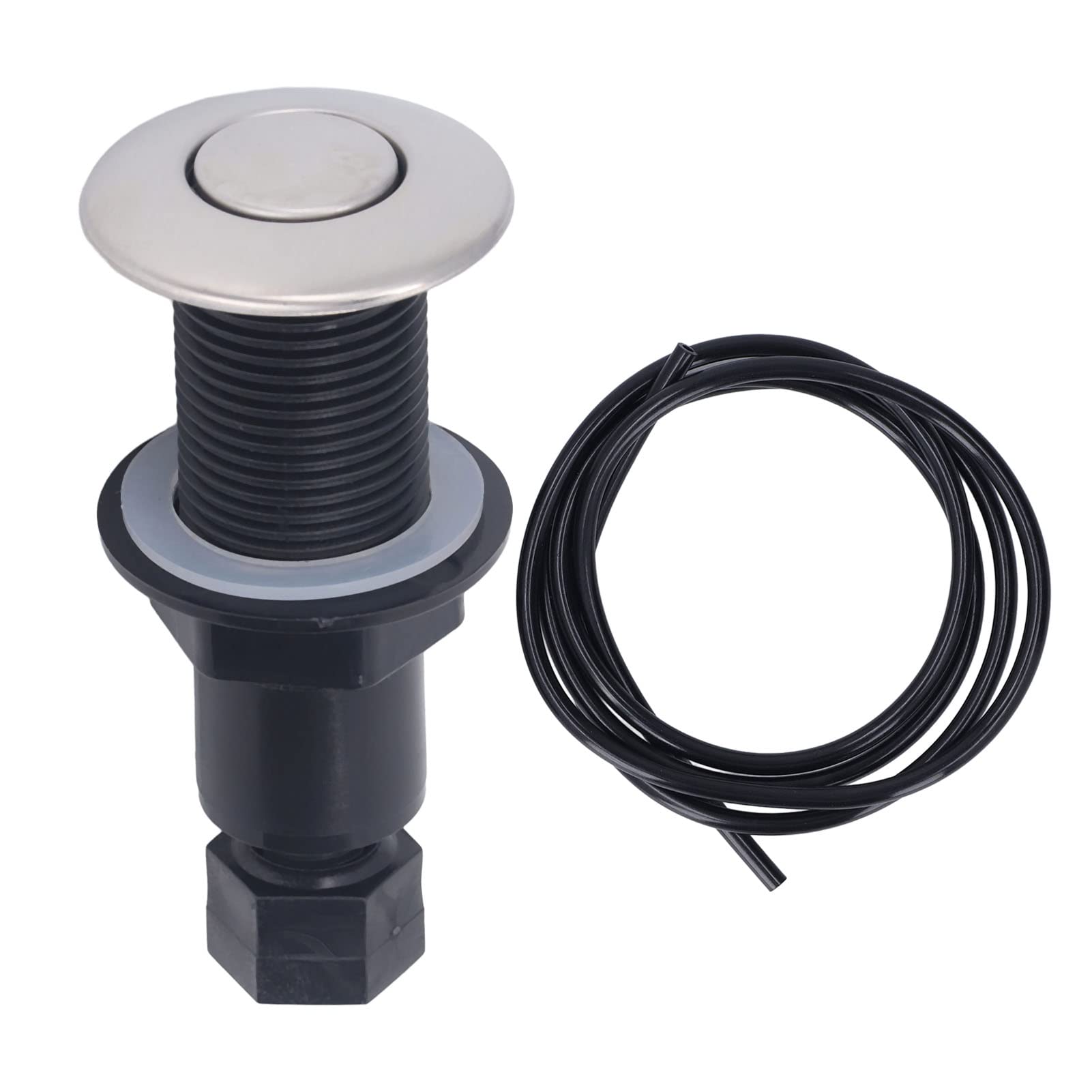 Air Switch Hose Kit, Wide Application Stainless Steel Durable Garbage Disposal Switch Resistance for Massage Bathtub