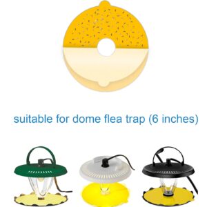 12 Pcs Flea Trap Refill Discs 6" Replacement Glue Boards with Hole for Flea Traps for Inside Your Home, Sticky Pads for Fleas, Bugs, Flies, Mosquitos, etc