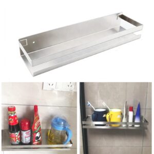 Bathroom Shower Caddy, Stainless Steel Shower Shelf Caddy Rack Storage for Kitchen Basket Organization -15.7 inch Silver