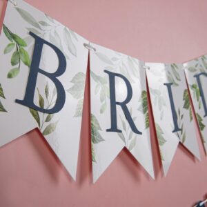 Botanical Themed Bride-To-Be Banner, Greenery Bridal Shower Decorations, Boho Bridal Shower Banner, Green Foliage Engagement Banner, Bridal Shower Party Supplies