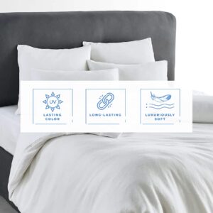 Kotton Culture 100% Egyptian Cotton 3 Piece Premium Duvet Cover Set - 1200 Thread Count - Soft Duvet Cover with Zipper and Corner Ties, and 2 Pillow Shams - Sateen Weave (White, King)