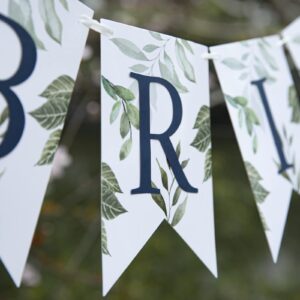 Botanical Themed Bride-To-Be Banner, Greenery Bridal Shower Decorations, Boho Bridal Shower Banner, Green Foliage Engagement Banner, Bridal Shower Party Supplies