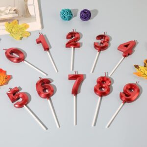 Red 22nd Birthday Candles for Cakes, Number 22 Candle Cake Topper for Party Anniversary Wedding Celebration Decoration