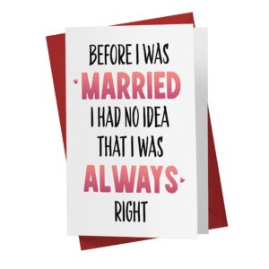 Karto Sweet Birthday Card For Husband, Large 5.5 x 8.5 Birthday Cards For Husband, Birthday Card For Him - Husband Birthday Card - Always Right