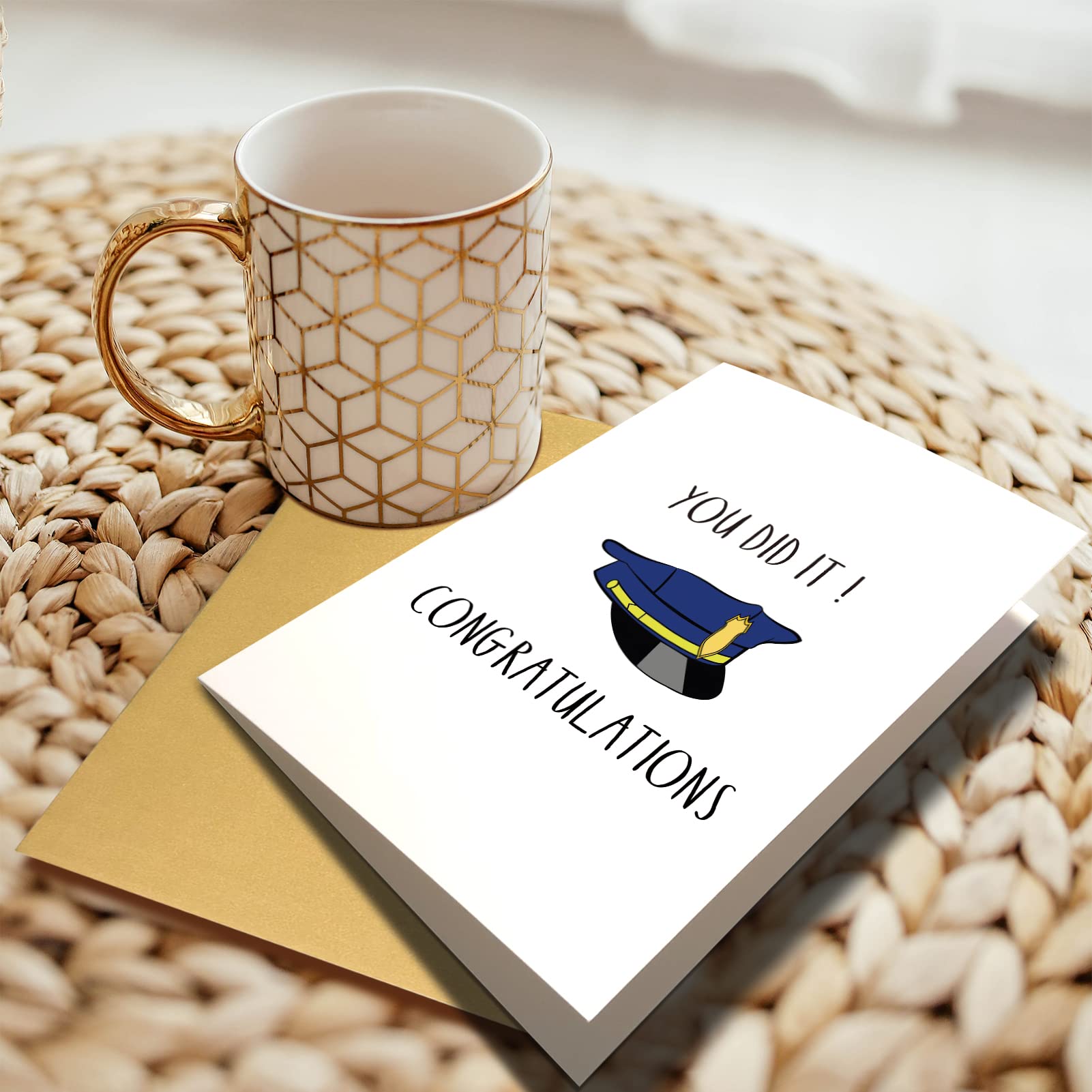 Police Greeting Card, Police Graduation Card, Officer Congratulations Card, Policeman Promotion Card, You Did It