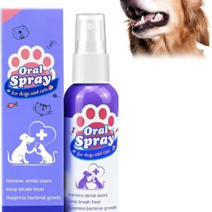 Petry Oral Spray, Petry Teeth Cleaning Spray for Dogs & Cats, Pet Breath Freshener Spray Care Cleaner 60ml, Pet Oral Spray Clean Teeth, Dog and Cat Natural Breath Freshener