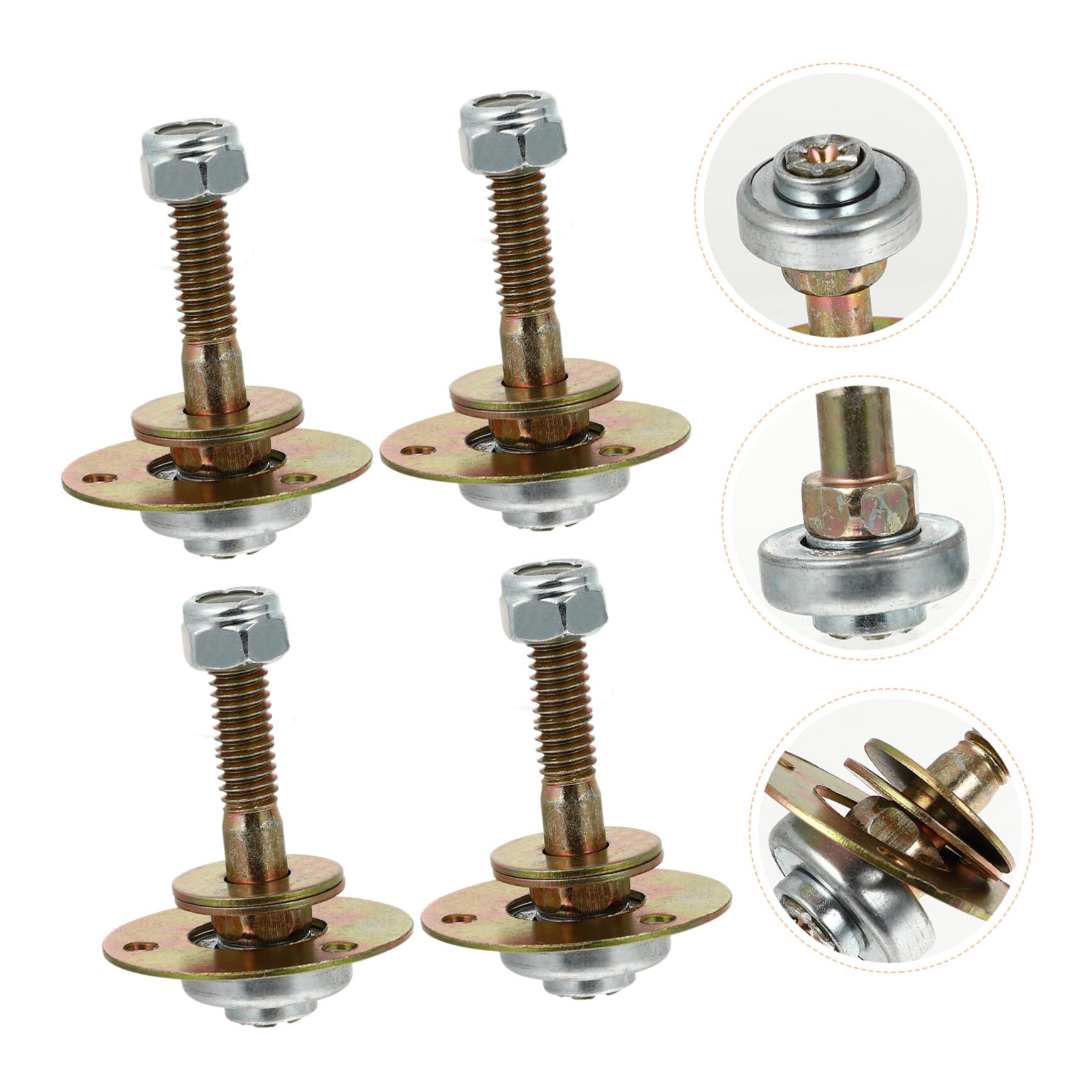 Housoutil 4pcs Rocking Chair Bearing Rocker Glider Furniture Bolts Machine Screws Rocking Chair Part Office Chair Bolts Rocking Chair Connecting Piece Furniture Connecting Fittings Leveling