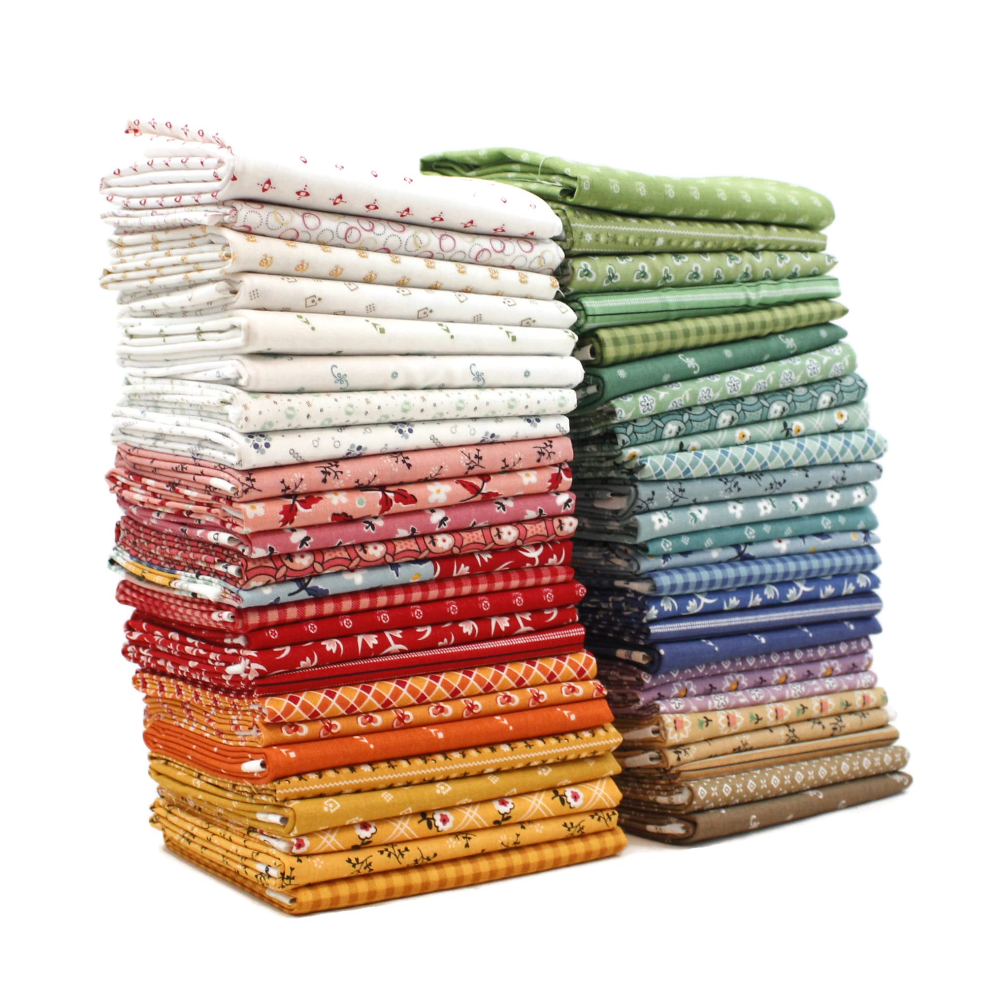 Prairie Fat Quarter Bundle (46 Pieces) by Lori Holt for Riley Blake 18 x 21 inches (45.72 cm x 53.34 cm) Fabric cuts DIY Quilt Fabric