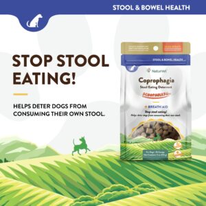 NaturVet Scoopables Coprophagia for Dogs - No Poop Eating for Dogs - Stool Eating Deterrent Supplement with Probiotic & Digestive Enzymes - Hickory Smoked Bacon Flavored | 11oz Bag