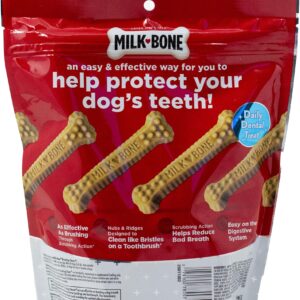 Milk-Bone Brushing Chews Dental Dog Treats - Mini Snacks for Small Breeds (48 Count) - Plus Rope Toy and Fun Animal Facts Booklet Bundle