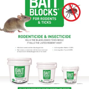 JT Eaton 777-4 Bait Block for Rodents and Ticks (4 lb Resealable Pail of 64)